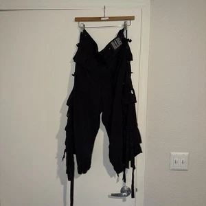 ILLIG Raver Pants Vintage 90s Black XL Pure Craftsmanship Butter Soft - Picture 1 of 7