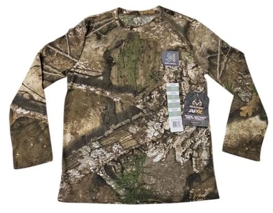 Realtree Youth APX Camo Scent Control Long Sleeve T-Shirt Small (6-7) NWT - Image 1 of 4