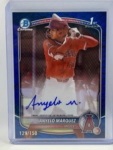 1st 2025 Bowman Chrome BLUE Reptilian /AUTO CPA-AM ANYELO MARQUEZ RC #D to 150 - Picture 1 of 2