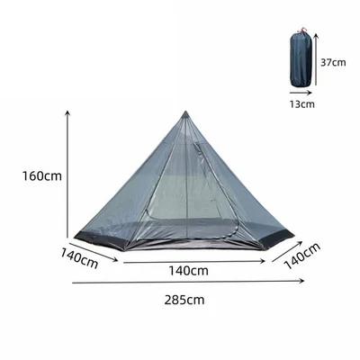 Lightweight Hexagonal Net Tent for Camping with Waterproof 210D Oxford Base - Image 1 of 4