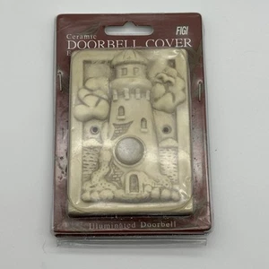 FIGI Keramik Türklingel Meeresleuchtturm beleuchtete Knopfabdeckung - Bild 1 von 2