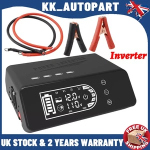 Pure Sine Wave Inverter LCD Display 3 AC 220V Outlets & 4 USB 1000W/2000W(Peak) - Picture 1 of 20
