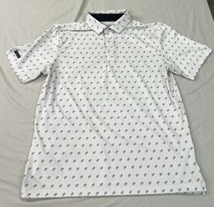 Camisa Polo Good Para Hombre Grande Blanca Rendimiento Elastizada Logotipo Completo - Imagen 1 de 8
