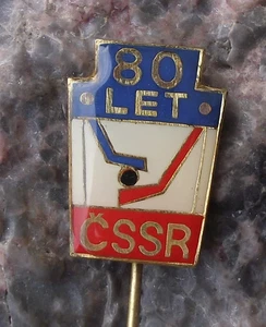 1988 CSSR Ice Hockey Association Czechoslovakia 80th Anniversary Pin Badge - Picture 1 of 2