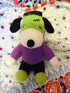 Vintage Halloween Snoopy Frankenstein Plush - Halloween Decor - Snoopy Peanuts - Picture 1 of 5