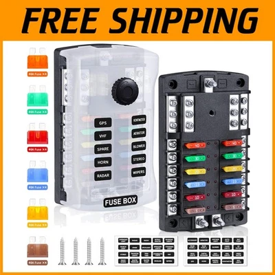 Upgraded 12 Way Blade Fuse Block with LED Indicator - Image 1 of 4