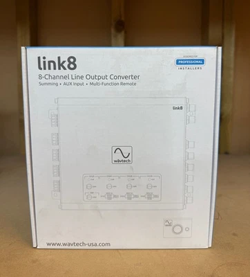 Wavtech Link8 8 Kanal AUTO LOC Line Output Converter AUX-Signal Summierung Fernbedienung - Bild 1 von 3