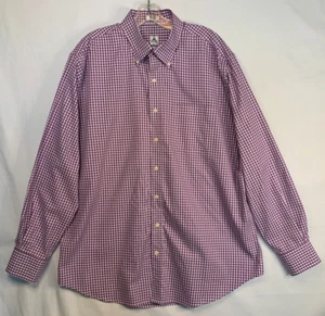 Peter Millar Shirt Purple Check Long Sleeve Button Down Easy Care Nanoluxe XL - Picture 1 of 11