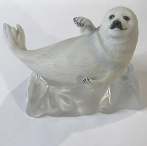 1987 Franklin Mint SNOW PUP SEAL Figurine Humane Society Roslyn S. Carren - Picture 1 of 7