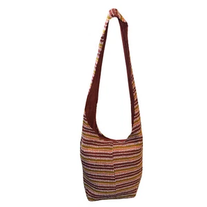 Festivaltasche Hippie Umhängetasche Yogi Tasche Streifen Schulter Stoff Beutel - Bild 1 von 2