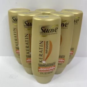 Suave Professionals Keratin Infusion SMOOTHING CONDITIONER Frizzy 2 oz New x6 - Picture 1 of 6