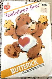 Tenderheart Bear Pattern Vintage Butterick 1983 Cut Complete 17 inch - Picture 1 of 2