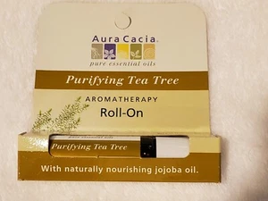 Aura Cacia Essential Oil Blend Purifying Roll-On Tea Tree 0.31 fl oz 9.2 mL - Picture 1 of 2