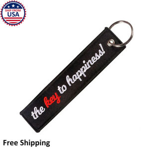 The Key To Happiness Unisex Cool Meme Car Racing Auto Motorcycle Key Chain Tag