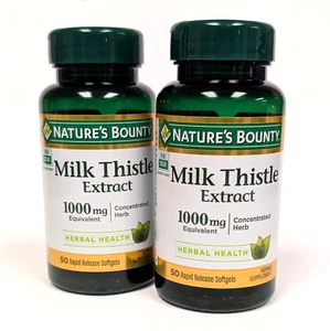 Nature's Bounty Milk Thistle Extract 1000mg, Liver Health, 100 Softgels SEP 2027 - Picture 1 of 4
