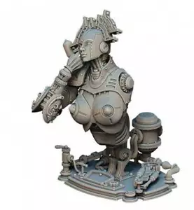 Kit Modelo Resina 1/16 BUSTO Caliente Hermosa Niña Máquina Droide Steampunk Sin Pintar - Imagen 1 de 7