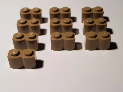 Lego 10 x 30136 Básico Palizada Piedra 1 x 2 Beige Oscuro 4520257 (#AC17) Canela - Imagen 1 de 2