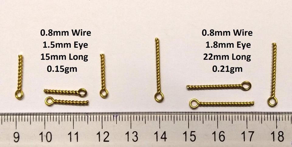 Olhos Waggler de latão para flutuar Qtd. 50 - Imagem 1 de 1