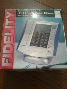 FIDELITY LCD TOUCH PANEL PHONE WITH SPEAKERPHONE CALLER ID AND CALCULATOR - Zdjęcie 1 z 7