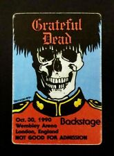 Grateful Dead Backstage Pass Londres Angleterre Wembley Royaume-Uni Eng 10/30/90 10/30/1990