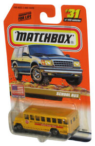 Matchbox USA St. Thomas Elementary School Bus Yellow Die-Cast Toy #31/100