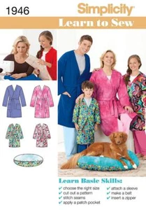 Simplicity 1946 Unisex Teen Erwachsene Kind Morgenmantel Muster Nähen lernen Gr. XS-XL NEU - Bild 1 von 2