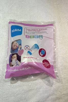New. Baby Bottle MAM Easy Start Anti Colic 4.5oz + Pacifier Set Newborn 2pc - Image 1 of 4