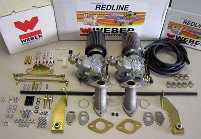 VW Weber Carb Kit - Beetle Bug Type 1 Bus Type II Single Port Dual 34ICT Weber - Image 1 of 4