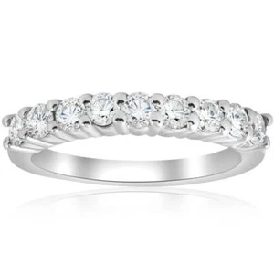 1ct Diamond Wedding 14K White Gold Ring New Band - Picture 1 of 5