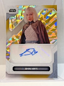 2024 Topps Star Wars High Tek Ivanna Sakhno Auto #/50 Gold Shin Hait #33/50 - Bild 1 von 2