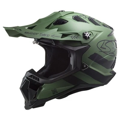 Casco todoterreno LS2 Subverter MX470 Evo Cargo MX verde militar Foto 1 de 2