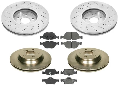 Rotores de freno de disco y pastillas de cerámica para Mercedes-Benz S430 S500 4Matic 2003-2006 Foto 1 de 4