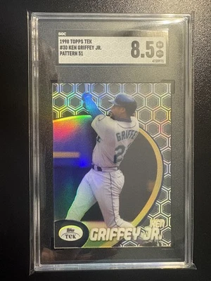 1998 Topps Tek Pattern 51 KEN GRIFFEY JR #30 SEATTLE MARINERS SGC 8.5 - Image 1 of 2
