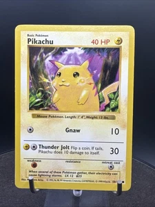 Pokémon Pikachu Card Yellow Cheeks Shadowless 58/102 Base Set Rare - Picture 1 of 23