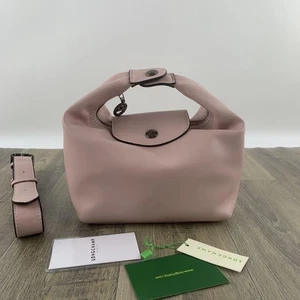 LONGCHAMP Le Pliage Xtra XS Mini Handbag Shoulder Bag Pink Cowhide Leather New - Picture 1 of 12