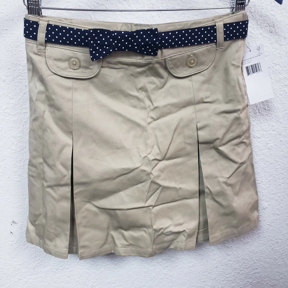 Scooter con cinturón de lunares French Toast para niñas, caqui, 10 Foto 1 de 4