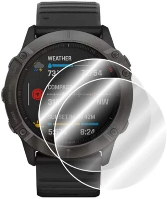ALFA ACCESSORIES 2X Tempered Glass Screen Protector Garmin Fenix 5 6 Pro 6x ProSmart Watch Cover