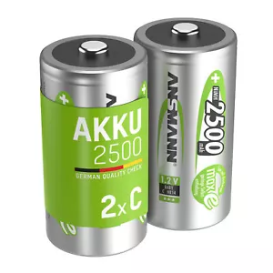 2x ANSMANN NiMH Akku Baby C 2500mAh maxE HR14 5030912 II. Wahl - Bild 1 von 12
