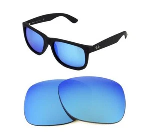 NEW POLARIZED REPLACEMENT ICE BLUE LENS FIT RAY BAN RB4197 56mm SUNGLASSES - Picture 1 of 5