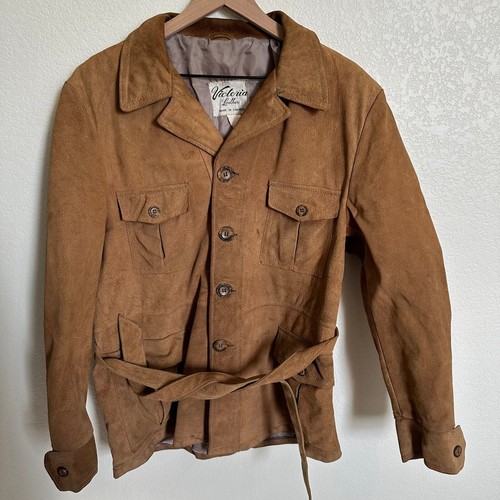 UNDERCOVER Giacca vintage Victoria in pelle made in Canada marrone chiaro donna 46