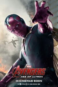 2015 Marvel The Avengers Age Of Ultron Poster 11X17 Vision 🍿