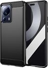 For Xiaomi Civi 2 Carbon Fiber Shockproof Case Black Heavy Duty Slim Phone Cover