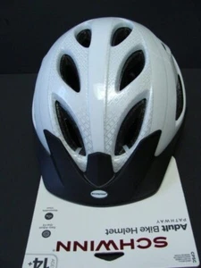 Nuevo SCHWINN Pathway Adulto Bicicleta Casco Juvenil Blanco Bicicleta 14+ Años Ajustable - Imagen 1 de 4