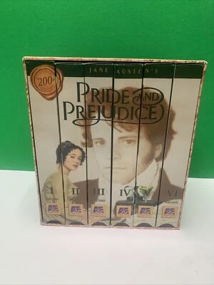 Vintage 1996 Pride and Prejudice Jane Austen A&E Mini-Series VHS 6-Tape Box Set - Image 1 of 4