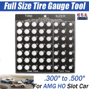 For AMG HO Slot Car Tools Aluminum - Full Size Tire Gauge Measure .300" to .500" - Picture 1 of 8