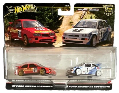 Hot Wheels Ford '87 Sierra '93 Escort RS Cosworth 2 Pack 1:64 coche modelo Rally