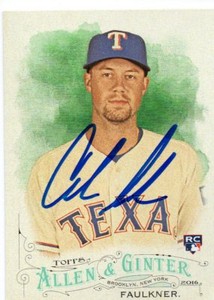 Andrew Faulkner Texas Rangers 2016 Topps Allen & Ginter Signed Card