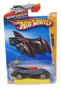 Hot Wheels 2010 Keys to Speed Card BATMAN Batmobile 042/240 KEY CHAIN INCLUDED - Picture 1 of 2