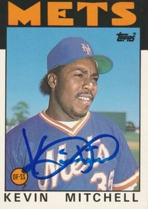 KEVIN MITCHELL NEW YORK METS ROOKIE SIGNED 1986 TOPPS UPDATE CARD #74T - Picture 1 of 1