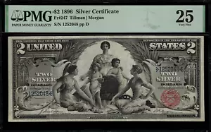 1896 $2 Silver Certificate FR-247 - Educational - Graded PMG 25 - Very Fine - Picture 1 of 2